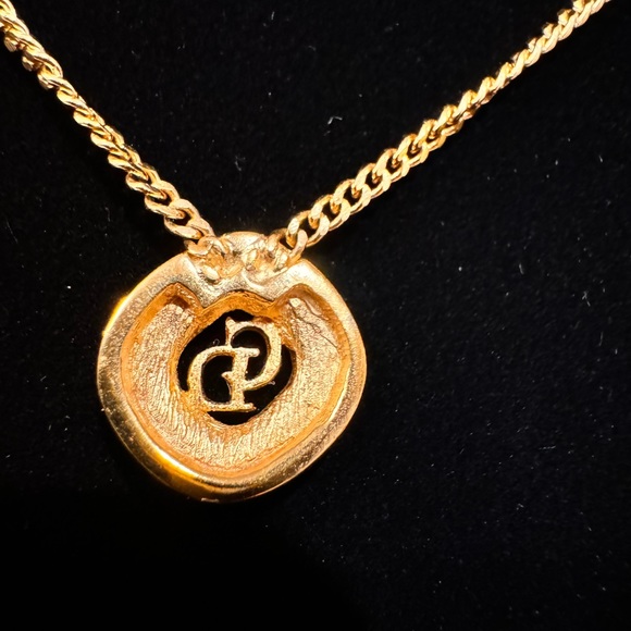 -SOLD-Christian Dior rhinestone necklace gold plated - Picture 5 of 9